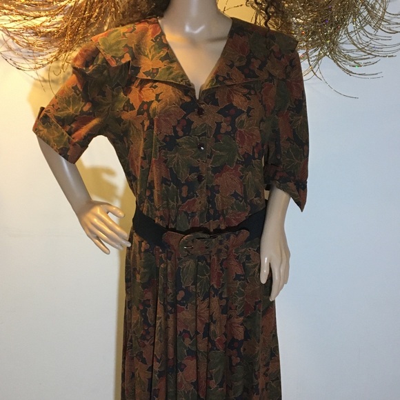 Vintage Stuart Alan Classic belted Dress Size 14 - Picture 1 of 8